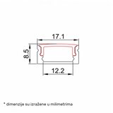 LED PROFIL LL-ALP002-R KOMPLET CRNI