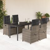 vidaXL 5-dijelni vrtni blagovaonski set sivi od poliratana | shoptok.hr
