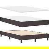 Box Spring Krevet s Madracem Tamno Smeđi 120x190 cm Tkanina | shoptok.hr