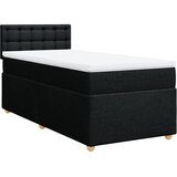  Krevet s oprugama i madracem crni 100 x 200 cm od tkanine | shoptok.hr