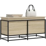 vidaXL Škatla s pokrovom sonoma hrast 100x40x51,5 cm inženirski les Cene