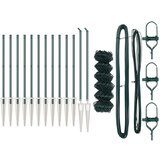 vidaXL Ograda od lančane veze s 13 šiljatih nosača 0.4x25 m Galvanizirani čelik | shoptok.hr