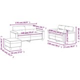  Sedežna garnitura 3-delna z blazinami krem umetno usnje, (20925314) | Shoptok.si