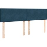  s oprugama i madracem plavi 200x200 cm baršunasti | shoptok.hr