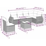  7-dijelni set vrtnih sofa od poliratana s jastucima bež | shoptok.hr