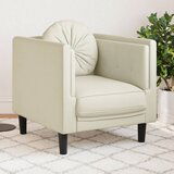 The Living Store Fotelj z blazino krem žamet - Enosed, (21483995) | Shoptok.si