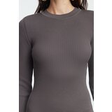 Trendyol Anthracite Plain Mini Bodycon Mini Knit Dress | Shoptok.si