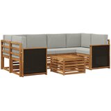  Set vanjskih sofa 7 kom. Prirodna i svjetlosiva | shoptok.hr