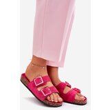 Boto Women's sandals with transparent elements on cork sole fuchsia Sercele | ePonuda.com