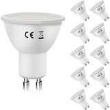 Nettlife Komplet 10 LED sijalk GU10 Topla bela 3000K 6W zamenjuje žarnice z žarilno nitko 60W varčna poraba energije snop 110°, (5000220003) | Shoptok.si