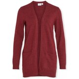 Vila Plašči Noos Ril Cardigan - Cabernet Rdeča Cene