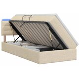  LED krevet za pohranu s madracem Krem 90 x 200 cm Tkanina - Krem 90 x 200 cm Dizajn linija | shoptok.hr