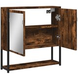  Kupaonski ormarić s ogledalom boja hrasta 60x16x60 cm drveni Smeđa | shoptok.hr