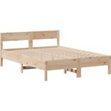 vidaXL Knjižna postelja brez vzmetnice 140x190 cm trdna borovina | Shoptok.si