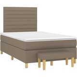 vidaXL Box spring postelja z vzmetnico taupe 120x190 cm blago Cene