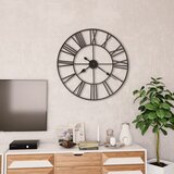  Starinski zidni sat s kvarcnim mehanizmom metalni 80 cm XXL | shoptok.hr