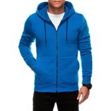Edoti Unzipped men's BASIC hooded sweatshirt - blue Cene