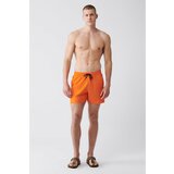 Avva Men's Orange Quick Dry Standard Size Flat Swimwear Marine Shorts Cene
