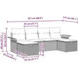  6-delni vrtni kavč set z blazinami Črn Poly Ratan, (22092016) | Shoptok.si