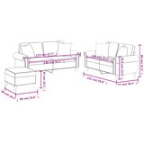  3-dijelni set sofa s jastucima sivi od umjetne kože | shoptok.hr