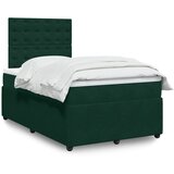 Box spring krevet s madracem tamnozeleni 120x200 cm baršunasti | shoptok.hr