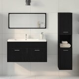  Set namještaja za kupaonicu 3 kom. Crni hrast 90 x 38,5 x 46 cm | shoptok.hr