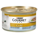 Purina hrana za odrasle mačke gourmet gold, piletina i losos u sosu, 85g