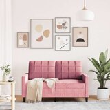 vidaXL Dvosjed ružičasti 120 cm baršunasti | shoptok.hr