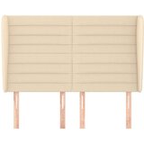  Vzglavje z ušesi krem 147x23x118/128 cm blago, (20933755) | Shoptok.si