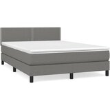 The Living Store Box spring posteljni z vzmetnico temno siv 140x190 cm blago - Box Spring Postelja, (21519986) | Shoptok.si