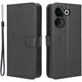 INORCO Za Tecno Camon 20 Pro 4G CK7n/20 4G CK6 PU usnjena torbica z diamantno teksturo, torbica za denarnico TPU, notranja lupina, ovitek za telefon, (22035962) Cene