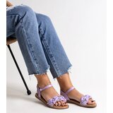 Gemre Purple sandals decorated with rhinestones Giada | Shoptok.si