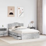  Krevetna konstrukcija s ladicama Betonski sivi 135 x 190 cm Siva 196 x 138 x 90 cm | shoptok.hr
