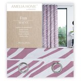 Curtain FUN color pink printed theme animal style tropical silver silver metal eyelets velvet 140x250 AmeliaHome | shoptok.hr