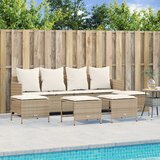 Maison Chic Seti vrtnega pohištva - Vrtna garnitura - Vrtni pohištvo set 5-delna z blazinami bež poli ratan, (21820137) | Shoptok.si