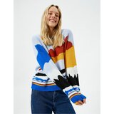 Koton Knitwear Sweater Crew Neck Long Sleeve Multicolor Cene