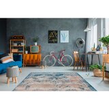 Novel RAVNO TKANA PREPROGA Antigua 80/150 cm taftano modra, krem barve | Shoptok.si