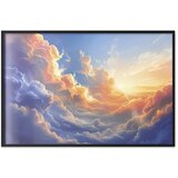  Plakat Sunset Over a Cloudy Sea: A Wonderful Symphony of Colors 42x29.7 Crni okvir | shoptok.hr