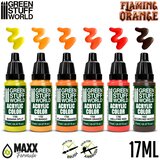 Green Stuff World Paint Set - Flaming Orange | Set Akrilnih Boja x6 | Eponuda.com