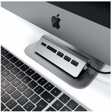 Satechi aluminium type-c usb hub 3x usb 3.0/MicroSD/ siva | ePonuda.com
