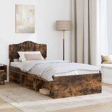  Konstrukcija postelje z vzglavjem Dimljeni oreh 90 x 200 cm, (5000102230) | Shoptok.si