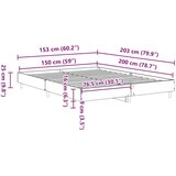  Okvir kreveta bez madraca 150x200 cm konstruiranog drva | shoptok.hr