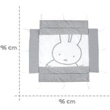 Roba Bela/siva zaščitna obza posteljico iz mešanice bombaža 96 cm Miffy – | Shoptok.si