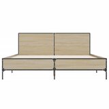  Okvir za krevet boja hrasta 120x190cm konstruirano drvo i metal | shoptok.hr