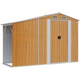  Vrtno spremište smeđe 277 x 93 x 179 cm od pocinčanog čelika | Eponuda.com
