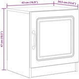  Noćni ormar Bijela visokog sjaja 43 x 34,5 x 47 cm | shoptok.hr