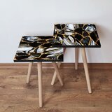 Hanah home 2Shp99 - black blackgoldwhite nesting table (2 pieces) | ePonuda.com