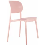 Leitmotiv Svetlo rožnati plastični jedilni stoli v kompletu 4 ks Cheer –