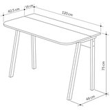 Livetastic Računalniška Miza Luton, Bela, Mocha Rjava, 120x60cm | Shoptok.si