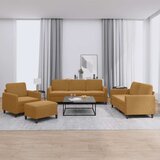  4-dijelni set sofa smeđi baršunasti | shoptok.hr